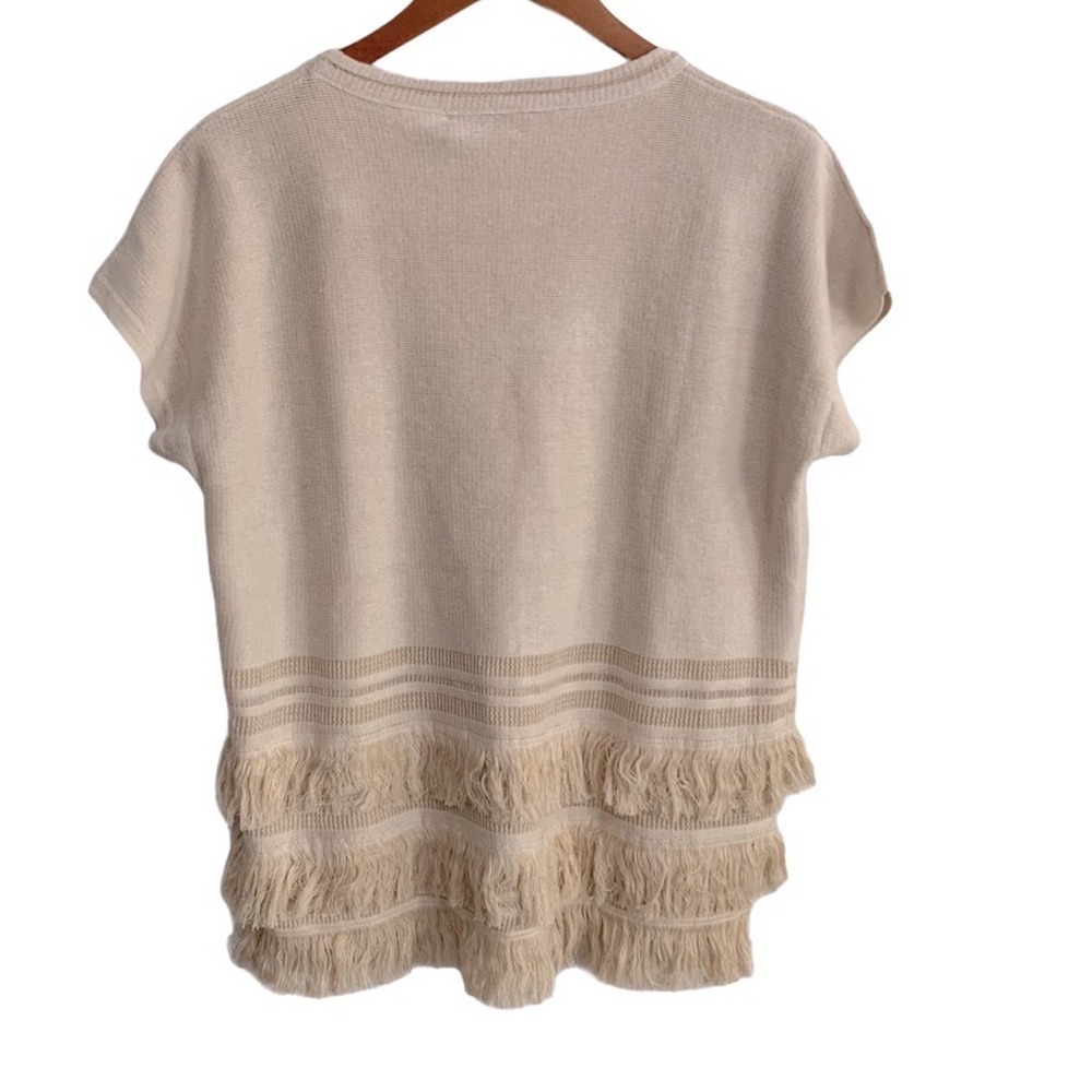 NWT Ralph Lauren Fringe trim Linen Blend boho top - Picture 6 of 11